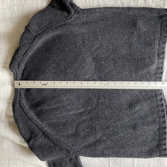 Vince charcoal heather gray wool open front cardigan with 3/4 sleeves Sz S - Picture 11 of 11